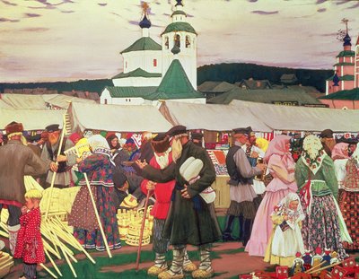 La Fiera, 1906 da Boris Mikhailovich Kustodiev